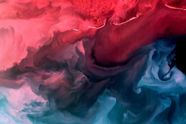 Abstract blue and pinkish smoke.